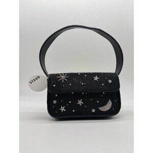 STAUD Tommy beaded all over stars and moon shoulder bag - Black / Starry night